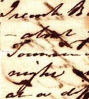 part of Thomas's 1803 letter - click here for more(454kb).